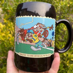 Vtg Warner Bros Studio Store Stein Tankard Mug Cup Taz Devil Wile E Coyote 1997